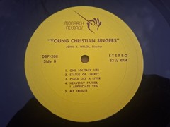 Young Christian Singers YCS Heavenly Sun Light Westminster CA Vinyl LP
