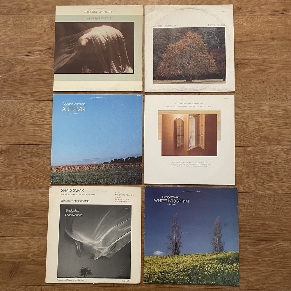Windham Hill LPs: Lot of (6), Winston/Ackerman/Samplers, more, EXC