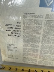 Vtg LP United States Army Band & Chorus Follow Me Fort Benning Ga Record RARE