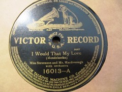 1908 Harry MacDonough Elsie STEVENSON Trovatore MISERERE Mendelsohn Victor 16013