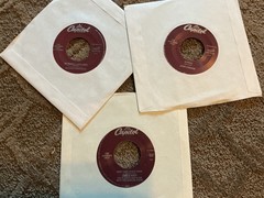 GEORGE HARRISON,JOHN LENNON LOT OF 3 COLORED VINYL 7inch 45 RPM BEATLES