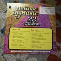 Vintage Believe In Music: 22 Original Hits/Stars 1972 LP Record Album TU-227