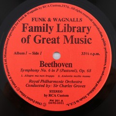 Funk & Wagnalls Beethoven’s “The Pastoral Sixth Symphony” 1976 Stereo LP FW-301