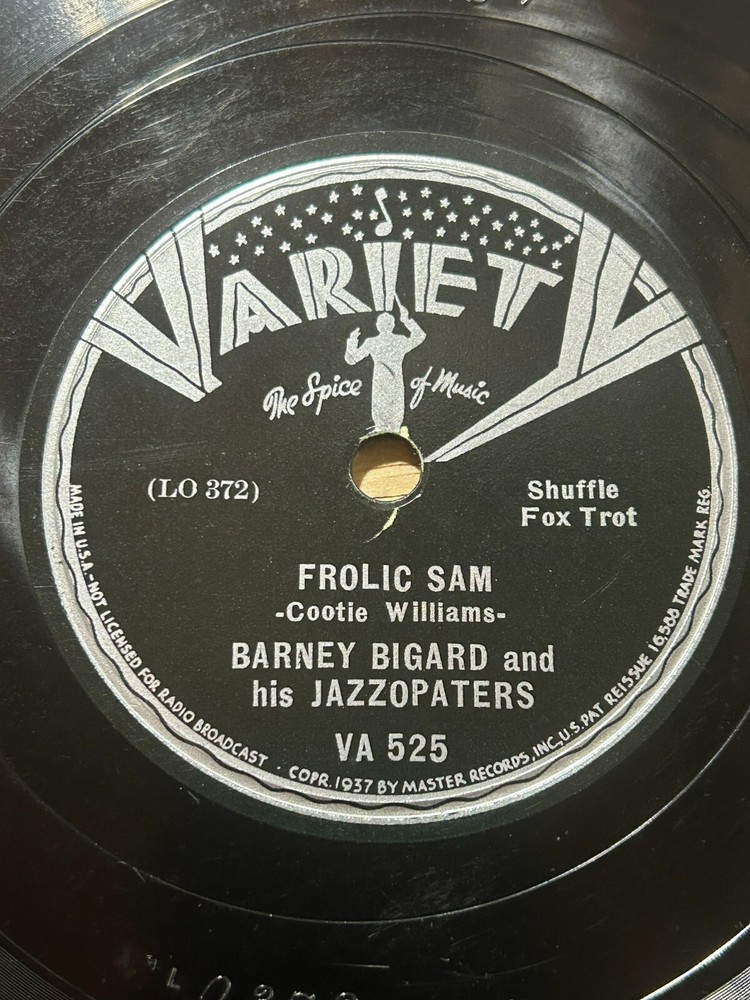 Barney Bigard Jazzopaters – Frolic Sam / Clouds in My Heart – Variety Jazz 78