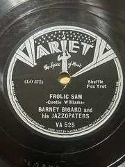 Barney Bigard Jazzopaters – Frolic Sam / Clouds in My Heart – Variety Jazz 78