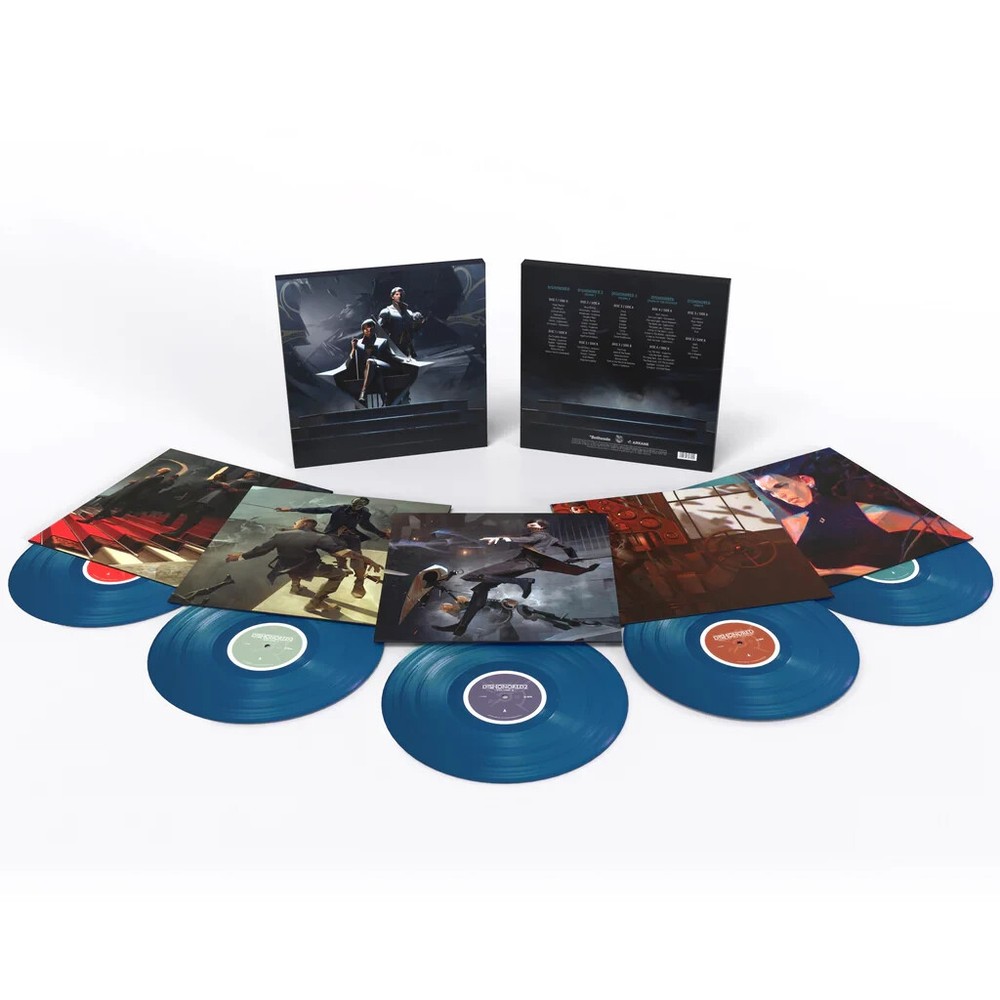 Dishonored Collection Video Game Soundtrack Sea Blue Vinyl Record 5LP Arkane