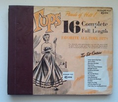 TOPS 1950s PARADE of HITS ALBUM, 4 RED VINYL 45 RPM RECORDS