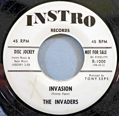 HEAR IT 60’s Rockabilly Promo 45 rpm record The Invaders “Pam / Invasion” 1962