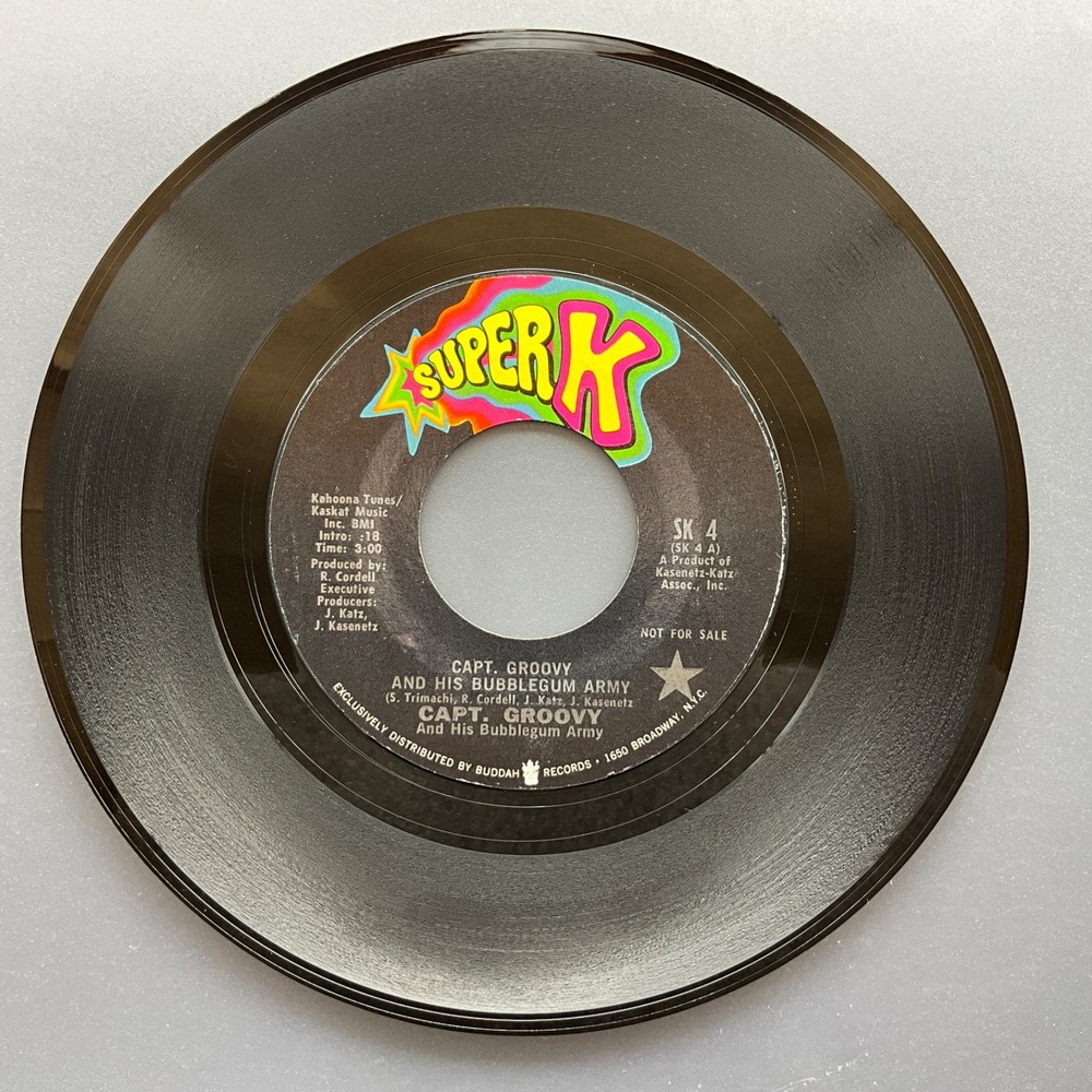 Capt Groovy And His Bubble Gum Army / Bubblegum March, 7″ 45rpm,Promo, Vinyl NM