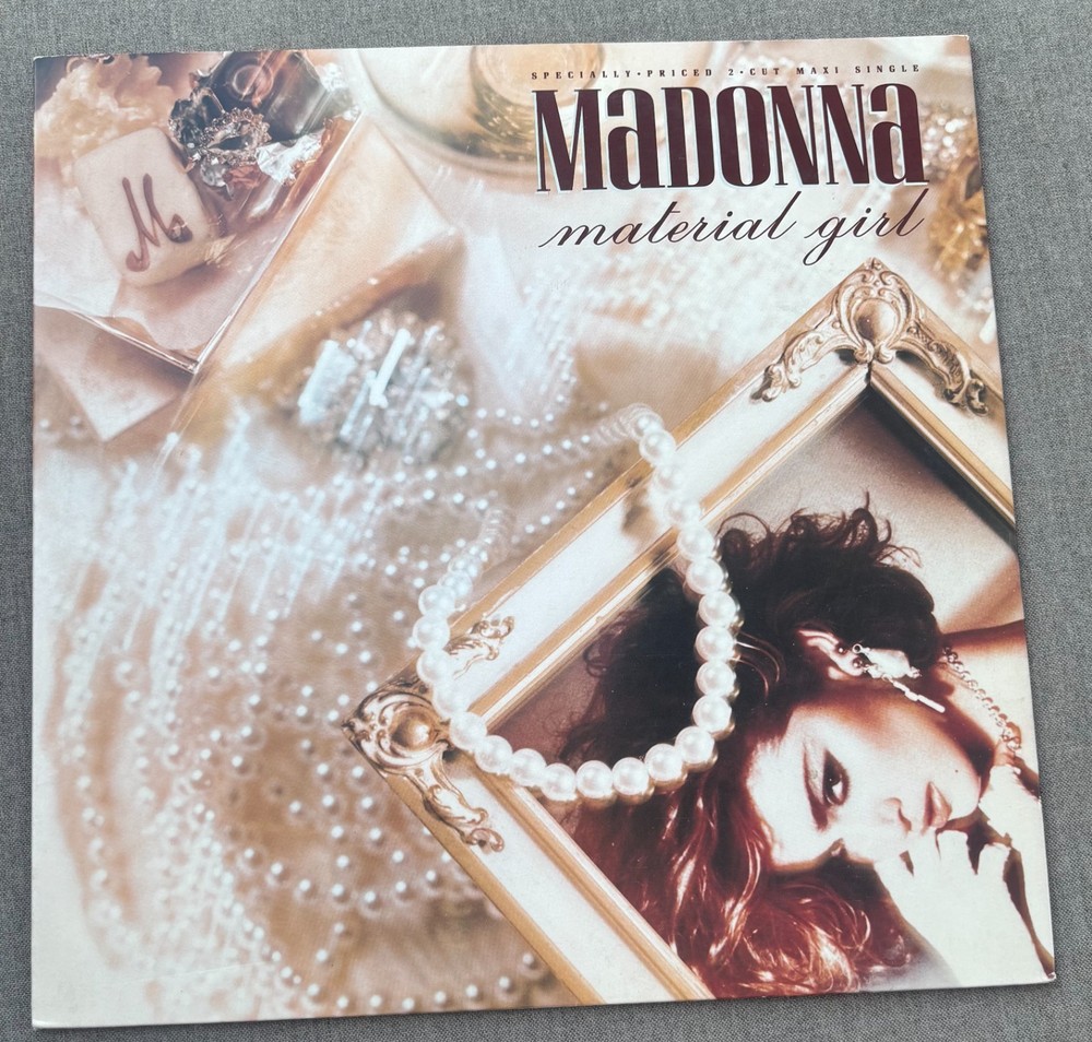 Madonna Material Girl 12″ Maxi Single 1985 Sire 0-20304 VG+ Vinyl LP Remix