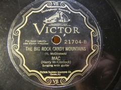 1928 BIG ROCK CANDY MOUNTAINS Hobo MAC Harry McClintock Bum Song 2 VICTOR 21704