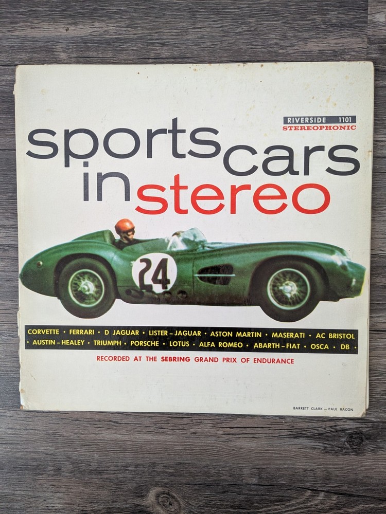 Sports Cars In Stereo 1958 Original Vinyl Record Lp Riverside 1101 Ferrari