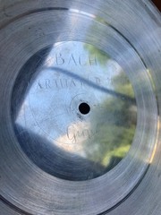 Rare 10″ ALUMINUM DISC Transcription?? SOLO VIOLIN? Bach Partitas Giga Sarabande