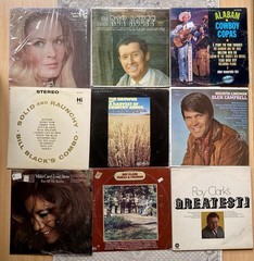 COUNTRY MUSIC VINYL RECORD GRAB BAG! 5 ASST Albums, LP Bulk Lot, FREE SHIPPING!