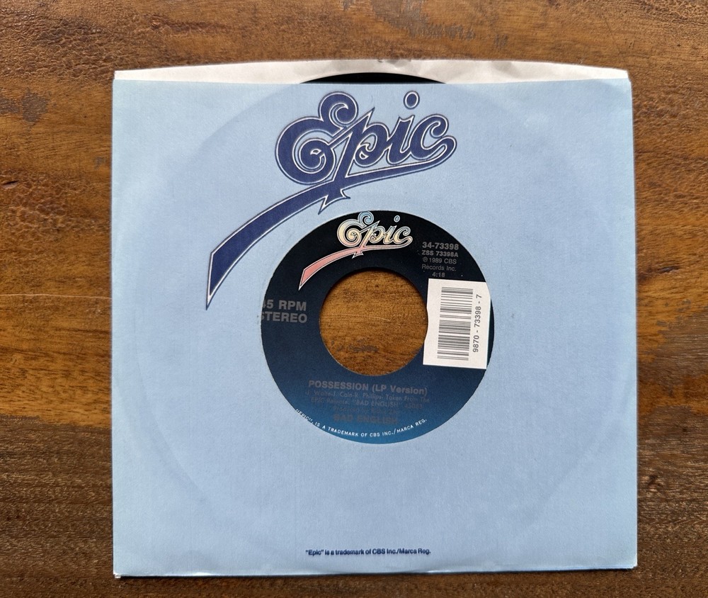 Bad English / Possession / 45 / 1989 / NEW – UNPLAYED