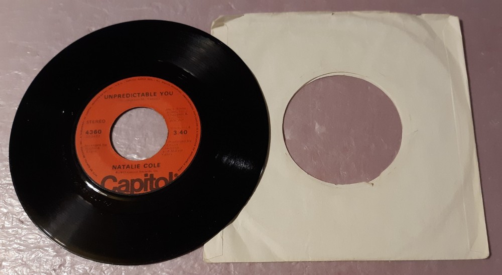 Natalie Cole Unpredictable You/I’ve Got Love On My Mind 7″ Vinyl Record 45rpm