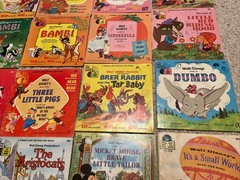 Lot of 20 Vintage SEE HEAR READ Walt Disney’s Books & Records 33 1/3 RPM
