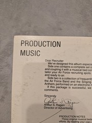 United States Air Force Production Music Album Vintage 1974