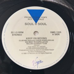 12”~SOUL II SOUL~ KEEP ON MOVING~ PROMO~ DMD 1335 ~ Vinyl 1989 NM-