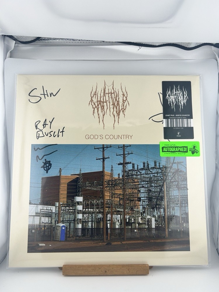 Chat Pile – God’s Country – Signed Purple Vinyl Limited LP Autographed Record