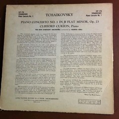 LLP 276-TCHAIKOVSKY: CLIFFORD CURZON, GEORGE SZELL (Piano Concerto No 1) B Flat
