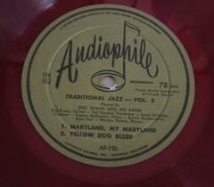 Doc Evans Traditional Jazz Vol 2 Audiophile AP-12 Microgroove 12″ 78 Red VG++