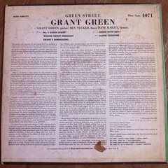 Grant Green Blue Note 4071 LP “Green Street” NY,USA ~ Van Gelder ~ Ear DG
