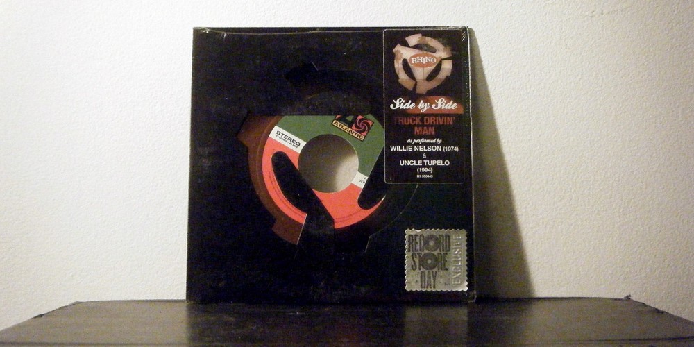 WILLIE NELSON and UNCLE TUPELO 7 Inch 45 Truck Drivin Man Live vinyl PS SEALED!