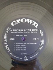 VTG Symphony of the Blues 12″ Record Vinyl 33 RPM LP CLP 5078 Vienna World Pops