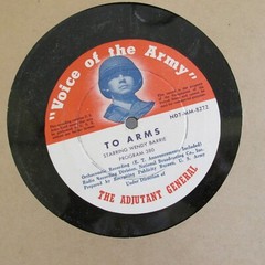 VOICE OF THE ARMY 16″ TRANSCRIPTION ALBUM 1940/50S 33 1/3RMP VINTAGE
