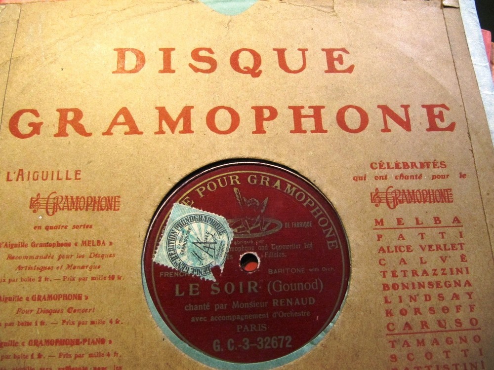 1905 PARIS G&T MAURICE RENAUD French Baritone Gounod LE SOIR GC 3-32672
