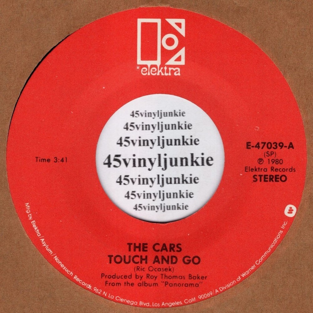 The Cars NM 45 rpm “Touch And Go” on Elektra Records
