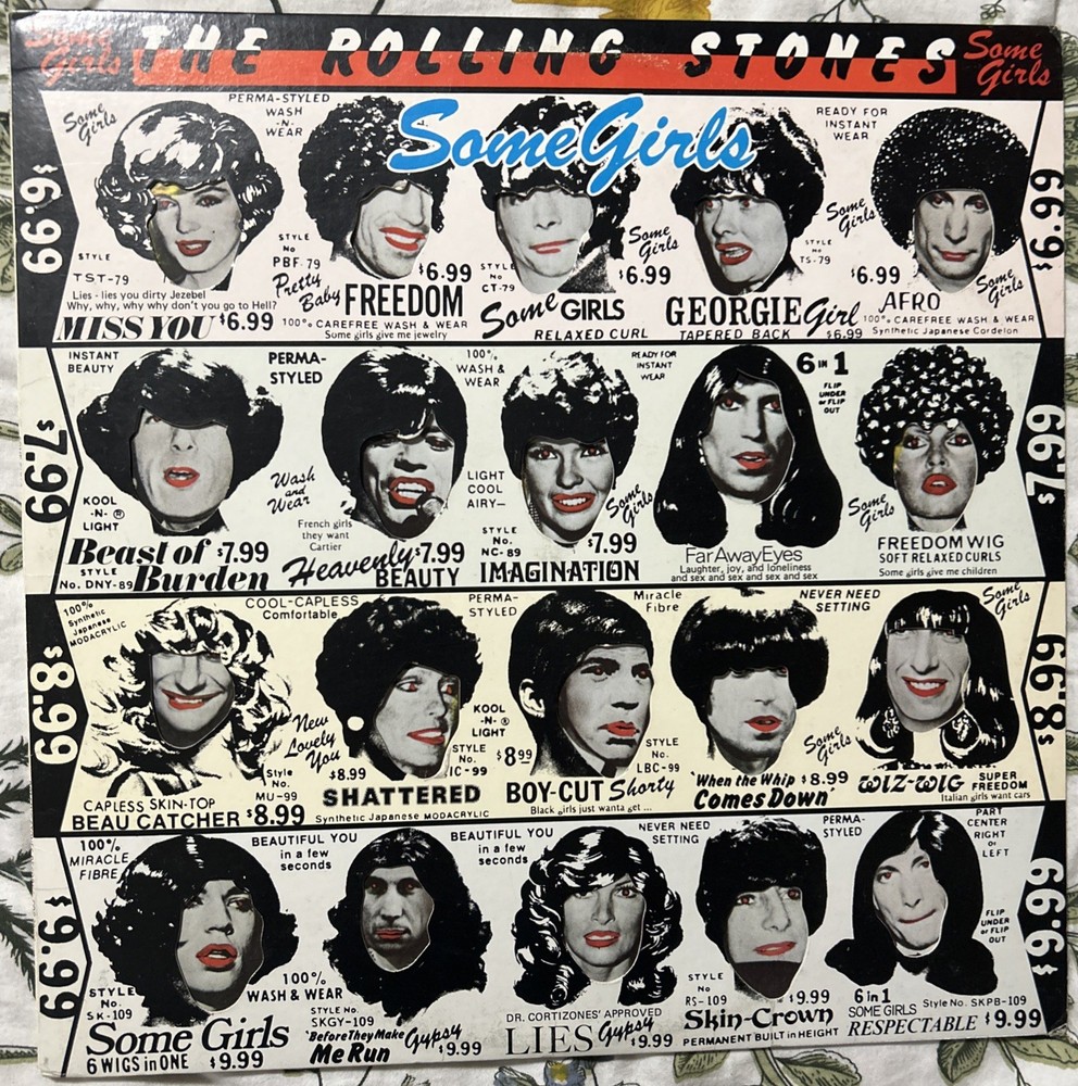 The Rolling Stones ‎SOME GIRLS 1978 Vinyl LP 1st Press Banned Cover