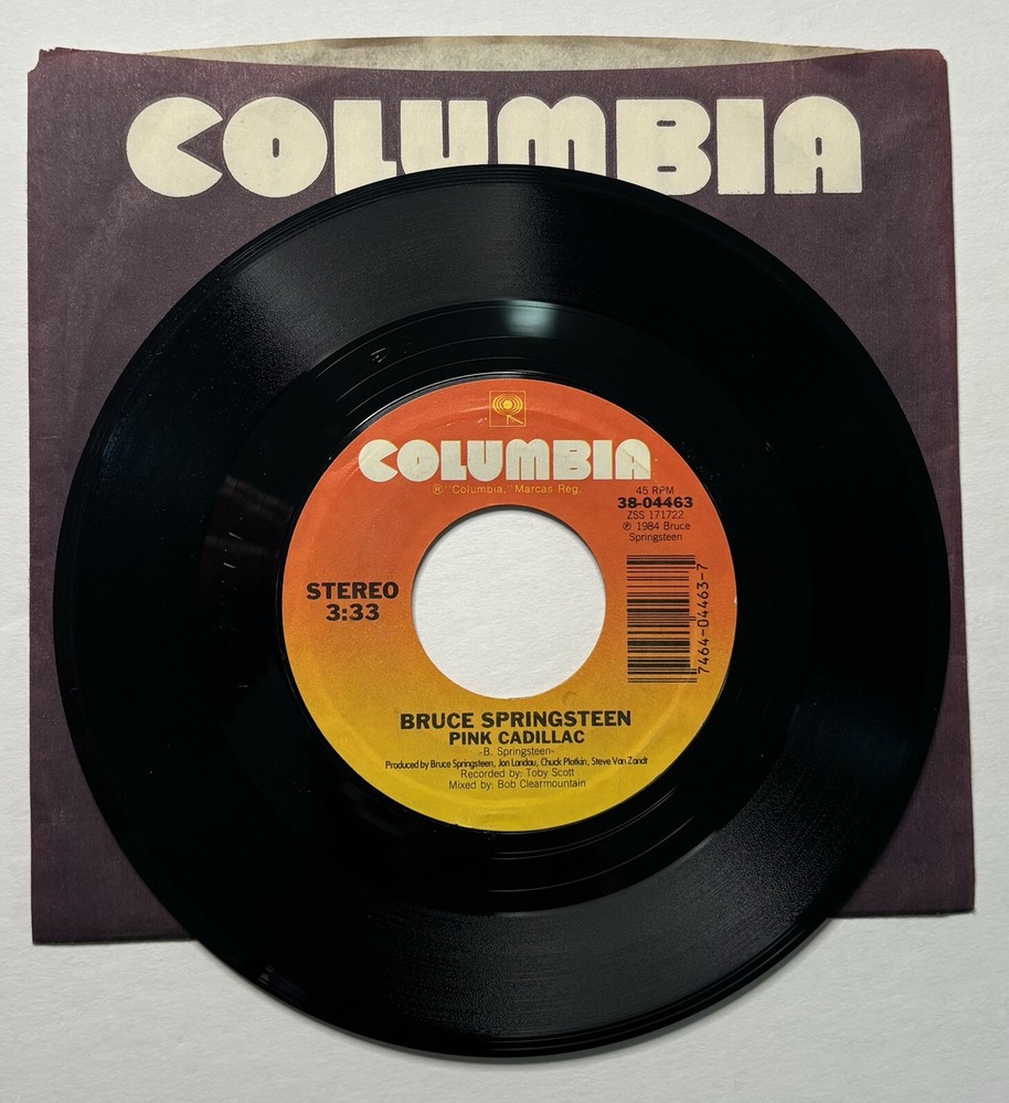 Bruce Springsteen-Dancing In The Dark/Pink Cadillac 45 RPM Excellent (EX)