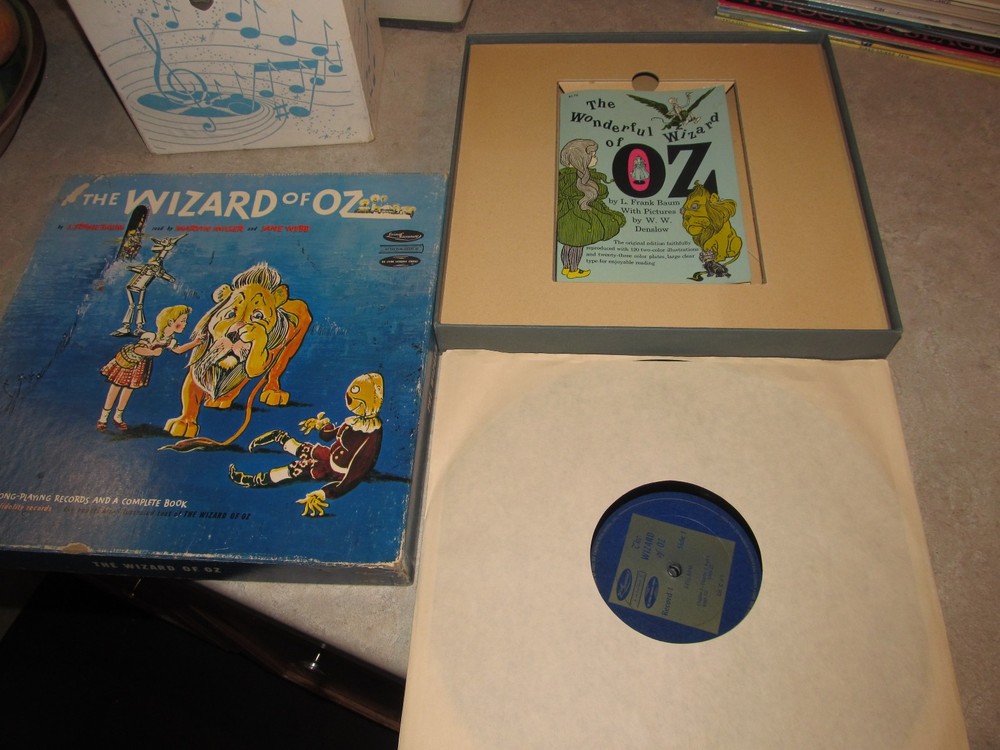 THE WIZARD Of OZ – Rare 4 Vinyl Lp Box Set & Book – Vintage 1960 L. Frank Baum