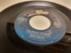 Jeff Beck “The Final Peace” 45 Vg++++ Tested “Too Much to Lose” Jukebox ready
