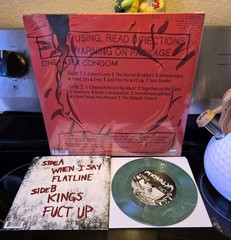 NOFX – Ribbed- Live In A Dive LP & Moovalya 7-inch colored vinyl bundle.