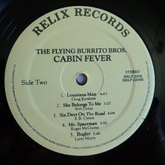 The Flying Burrito Bros. Cabin Fever Vinyl Lp Relix RRLP 2008 1985 1st Press