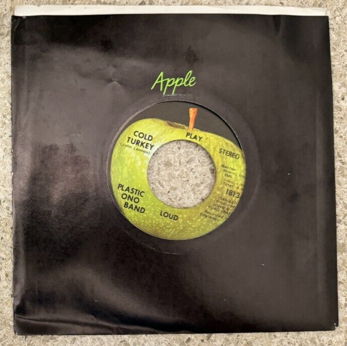 John Lennon Cold Turkey Original 1969 Pressing Apple 1813 7″ Vinyl Mint
