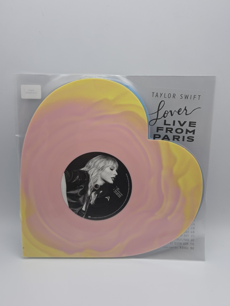 Taylor Swift Lover (Live From Paris) Heart Shaped Vinyl Record – NEW SEALED