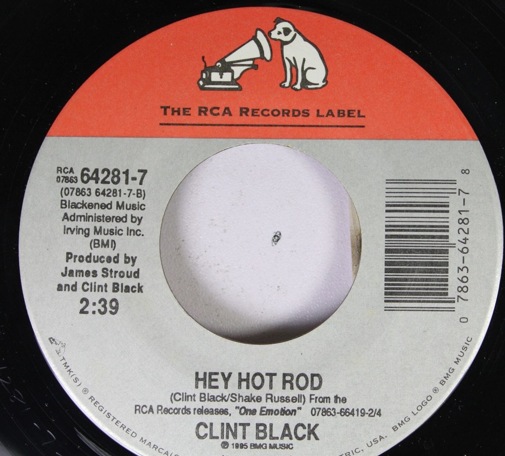 Country 45 Clint Black – Hey Hot Rod / Summer’S Comin’ On The Rca Records Label