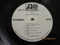 MC5 Back In The USA WHITE LABEL PROMO CTH PRESS LP Used! 1970 Atlantic Records