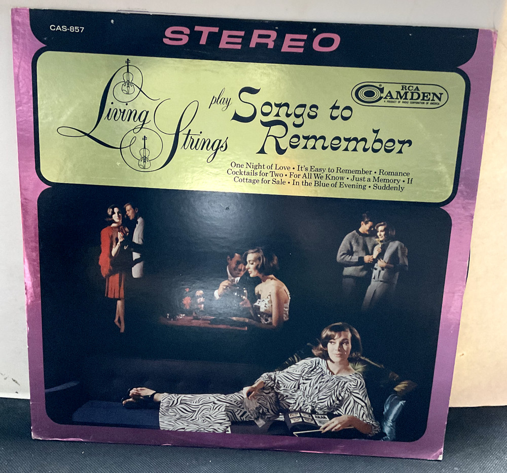 A73 Living Strings: Songs To Remember, 1965 RCA Camden Records CAS857 – Jazz LP