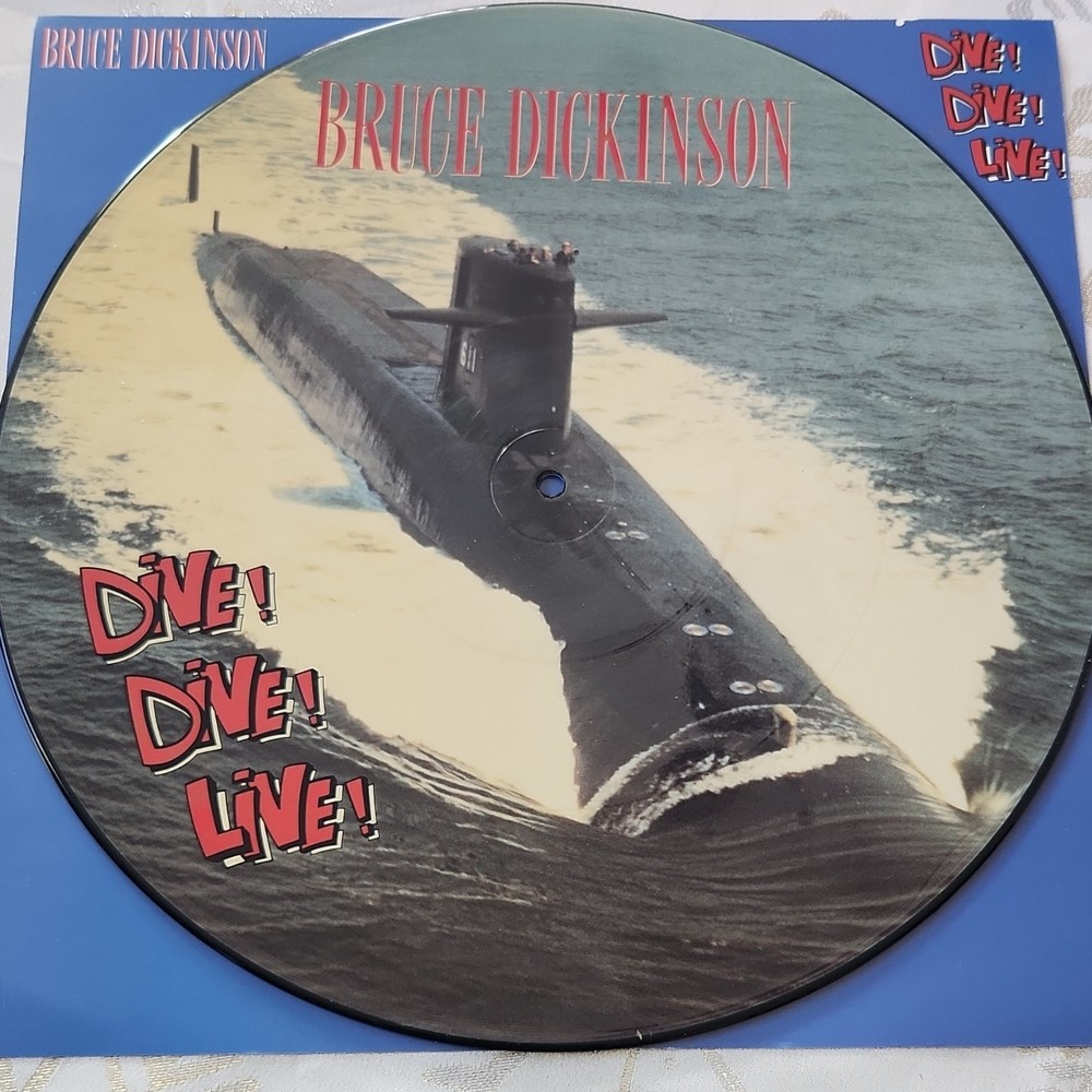 Bruce Dickinson Dive! Dive! Live! Picture Disc Vinyl 1990 EMI 12″ 12EMPD 151