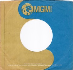 Mixed 3 Lot – MGM BLUE/TAN ROUND LION 7″ 45 RPM Original Record Company Sleeves