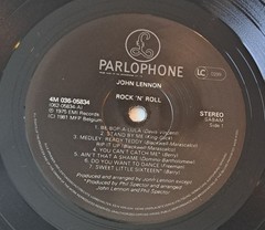 John Lennon “Rock ‘n’ Roll 1975 Belgium Import Parlophone 4M 036-05834 Vinyl LP