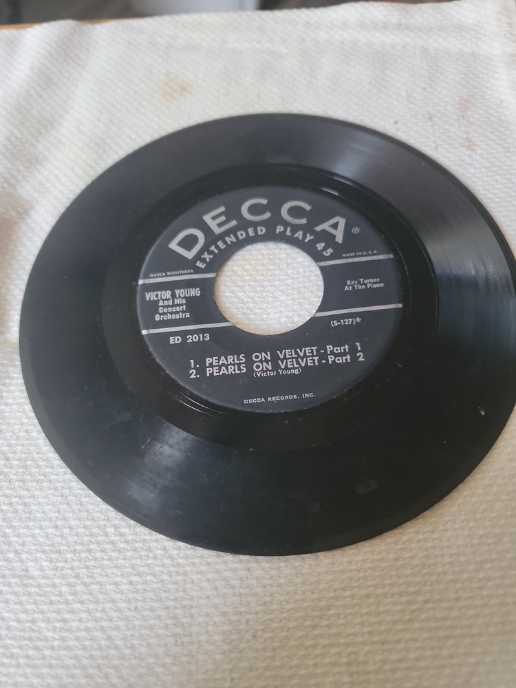 Vintage 45 RPM Extended Play Vinyl Record “Pearls On Velvet Part 1 & 2…