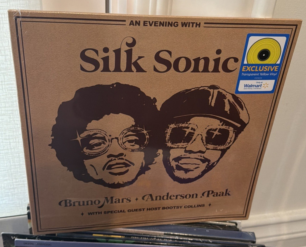 Silk Sonic – An Evening With – Bruno Mars Anderson Paak Yellow Vinyl LP Sealed