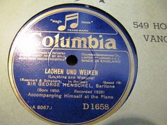 1928 Sir GEORGE HENSCHEL age 78 SCHUBERT LACHEN und WEINEN Ich Grolle Nicht 1658