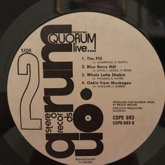 QUORUM Live CANADA Private label Rock LP CSPS 693 VERY RARE